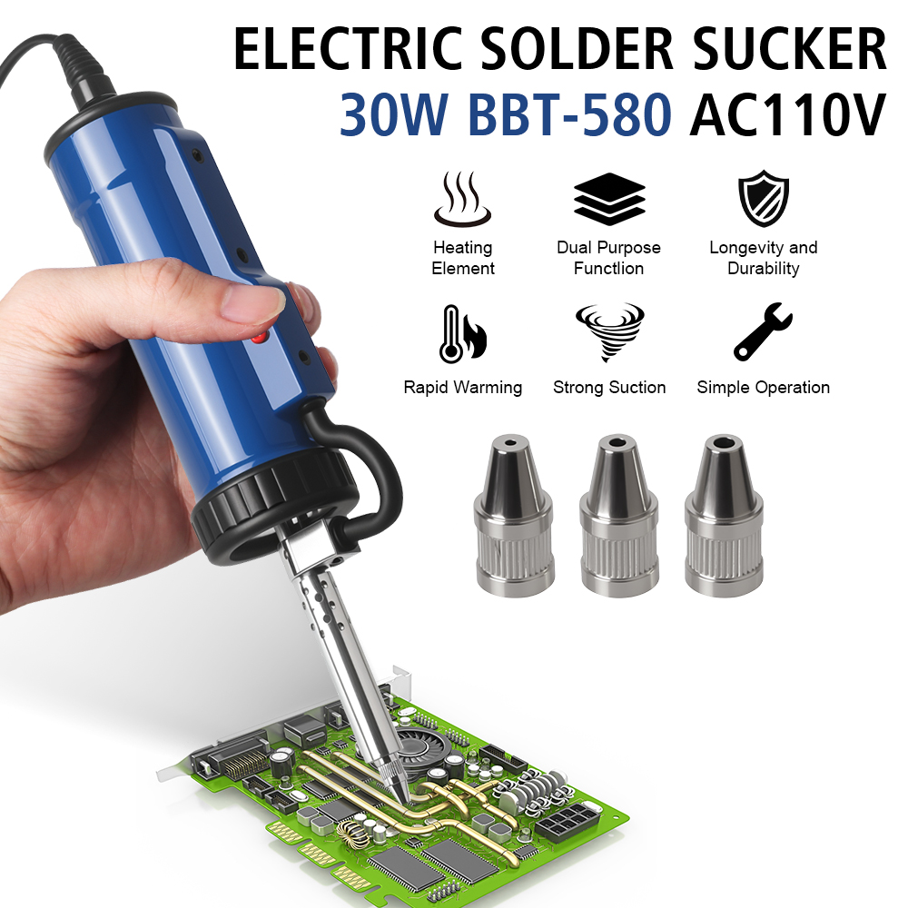 Desoldering Pump Electric Vacuum Station - ماكينة إزالة اللحام الجديدة مصاصة القصدير